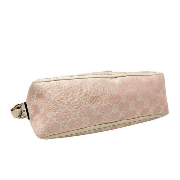 GUCCI Vintage GG Monogram Logo Abbey Shoulder Bag Pochette Pink Canvas [105938] - Picture 8 of 13